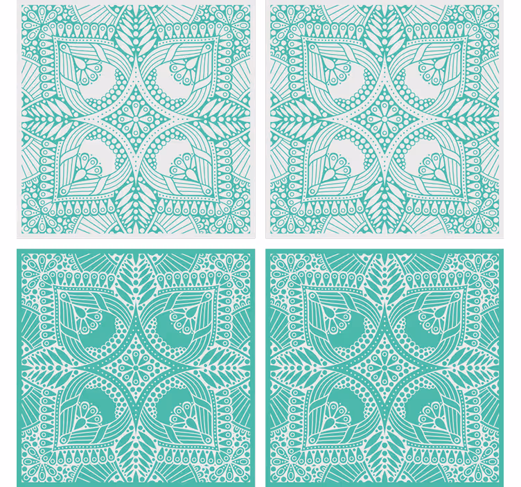 Sous verre arrangement floral délicat - TenStickers