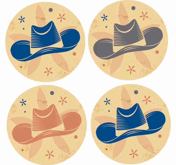Sous verre geek motif de chapeau stylisé - TenStickers