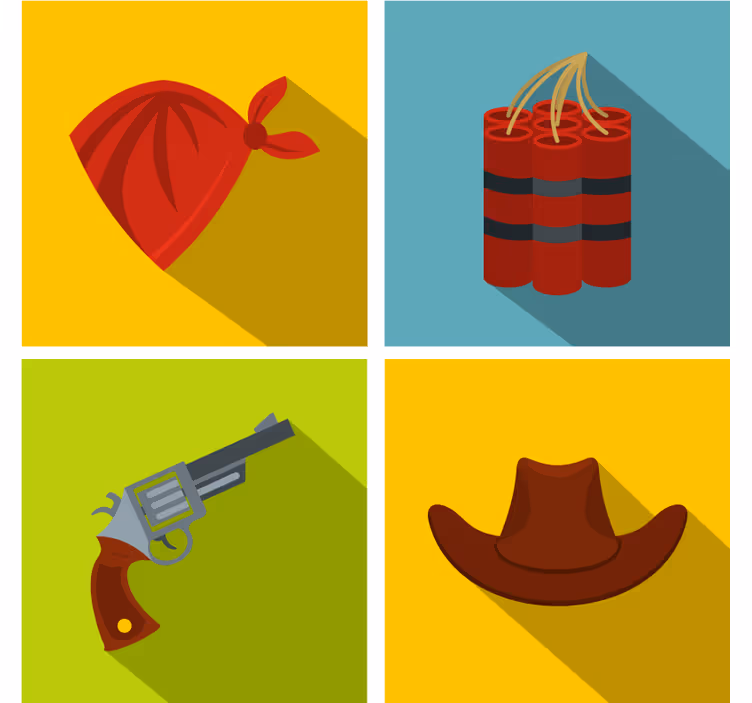 Sous verre geek chapeau de cowboy et dynamite - TenStickers