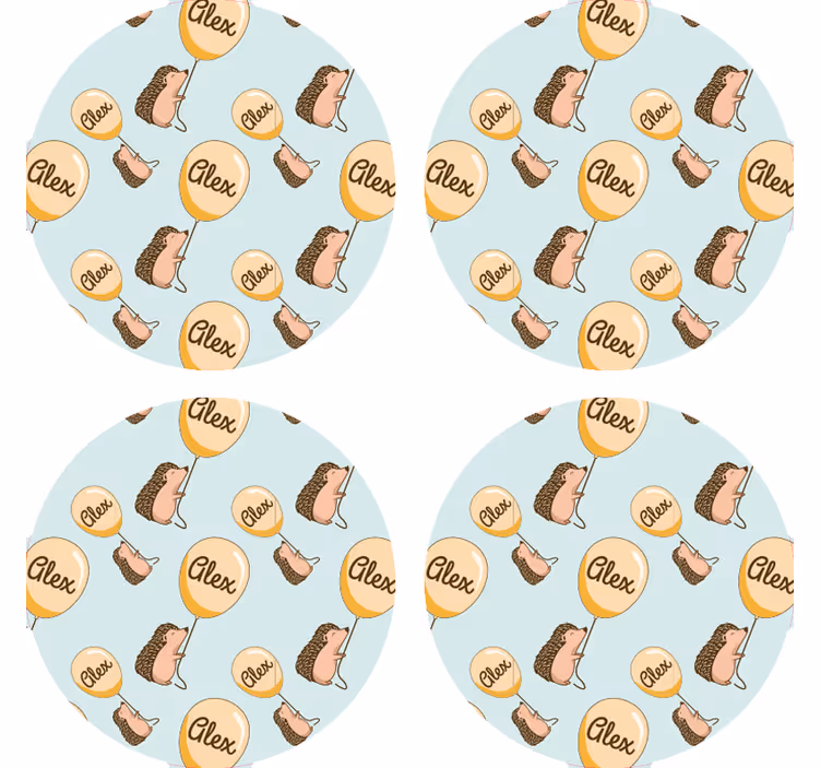 Sous verre personnalisable motifs de hérissons ludiques - TenStickers