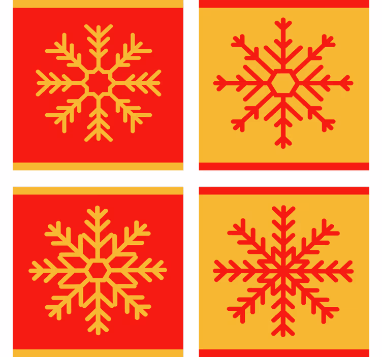 dessous de verre noel Flocons de neige de noël - TenStickers