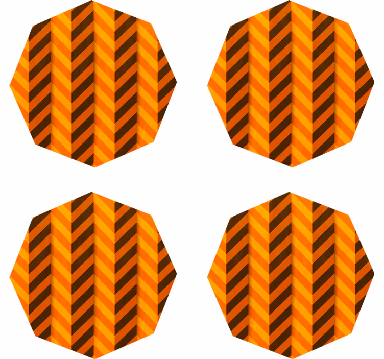 Sous verre halloween motif chevron orange - TenStickers