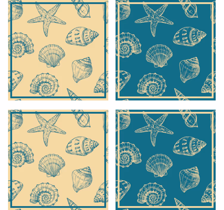Sous verre motif coquillage Élément - TenStickers