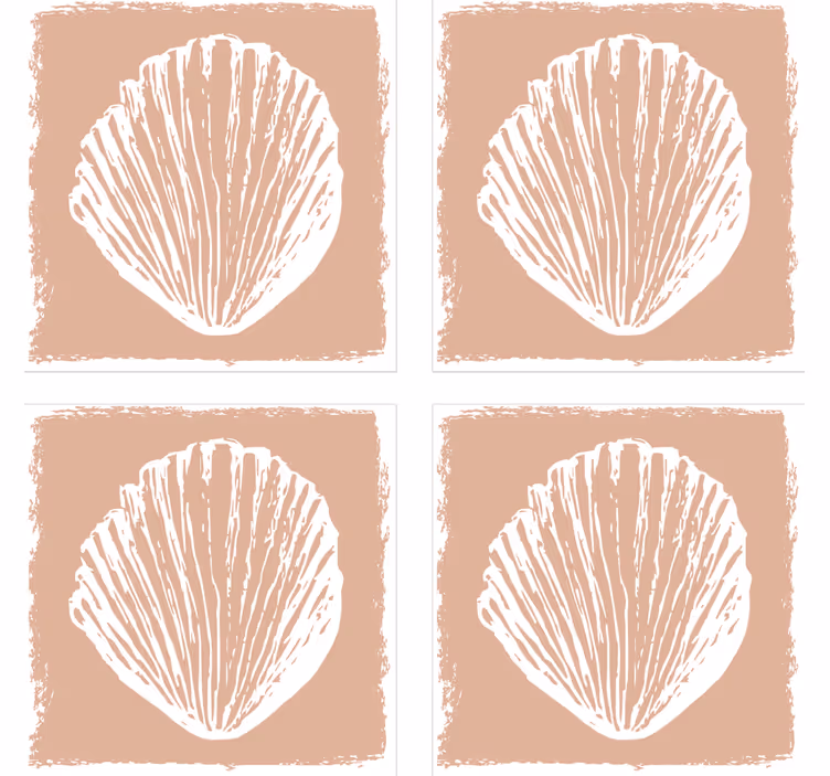 Sous verre Éléments motif coquillage - TenStickers