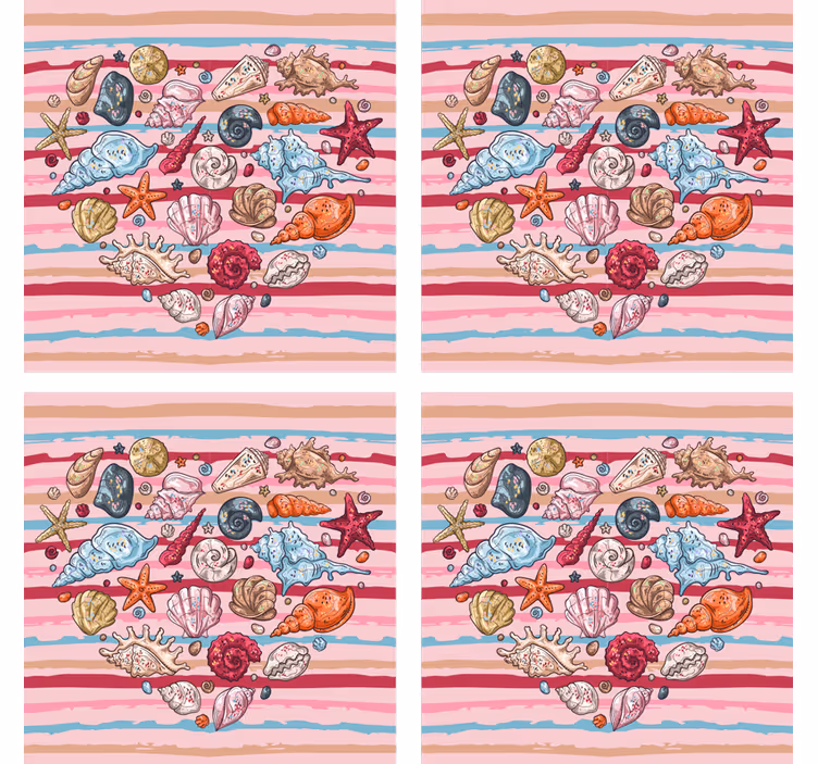 Sous verre geek motif coquillage coloré - TenStickers