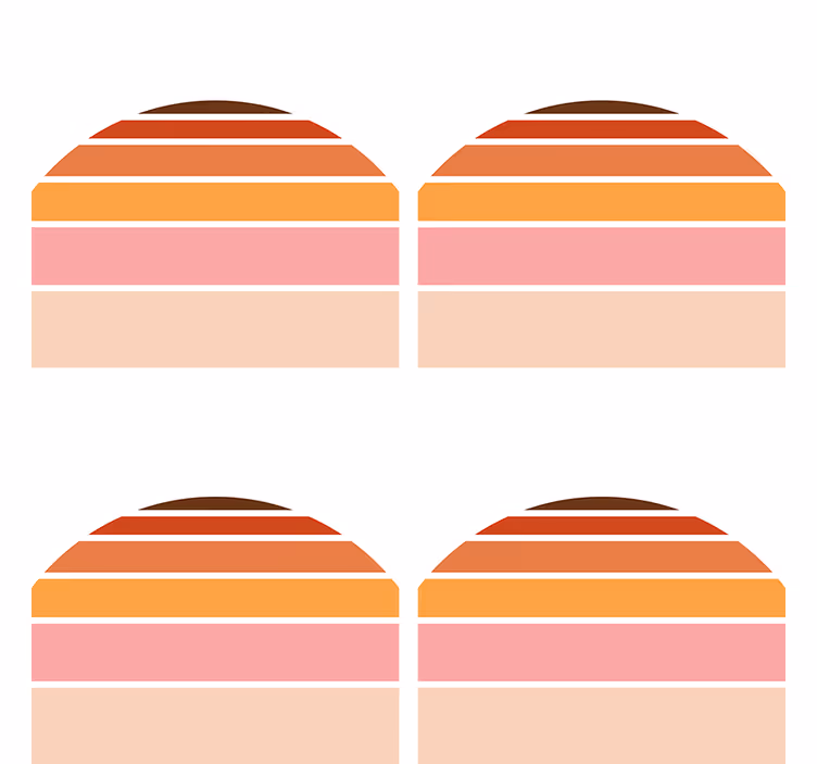 Sous verre forme colorée superposée - TenStickers