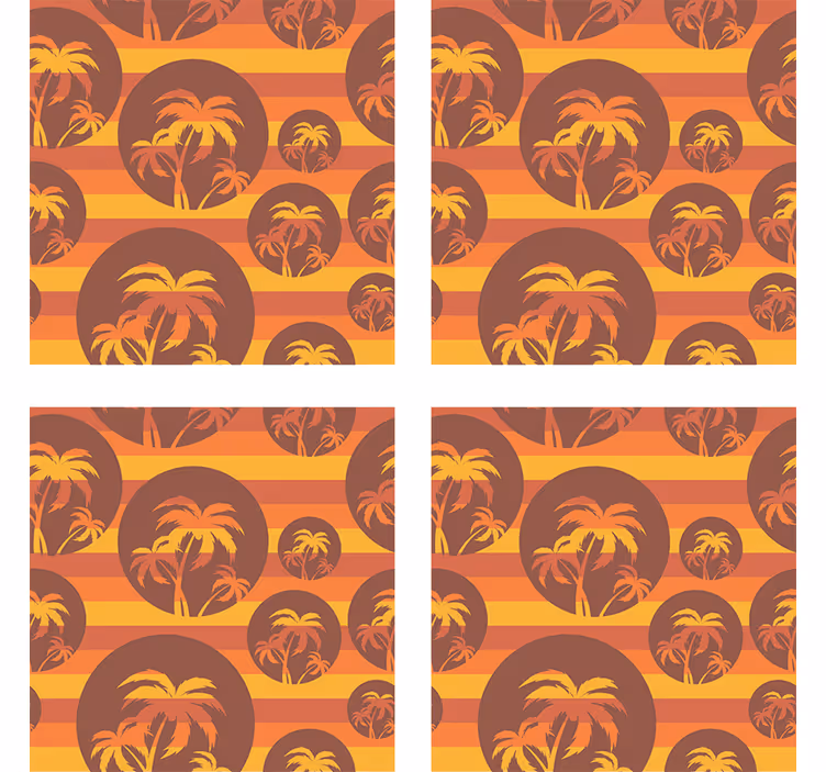 Sous verre geek motif palmier rétro - TenStickers