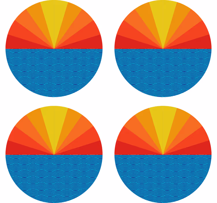 Sous verre geek motif circulaire géométrique vibrant - TenStickers