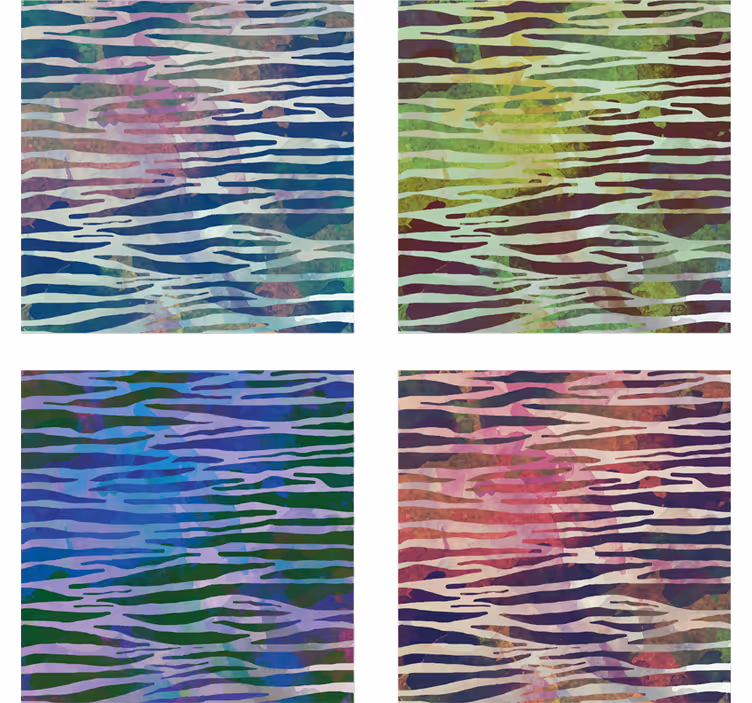 Dessous de verre motif abstrait de zèbre - TenStickers
