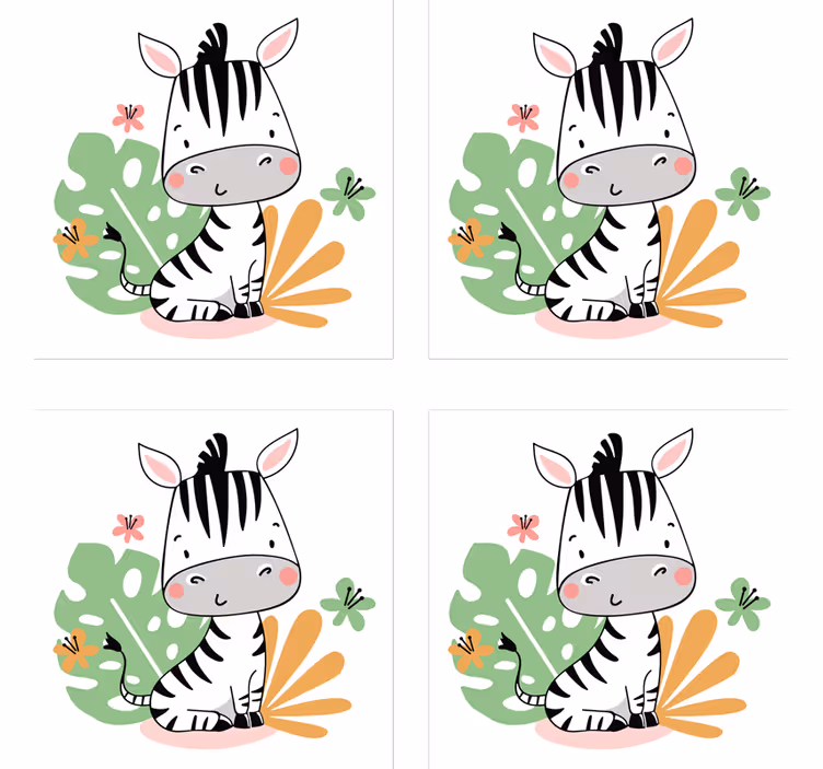 Sous verre geek personnage zèbre mignon - TenStickers