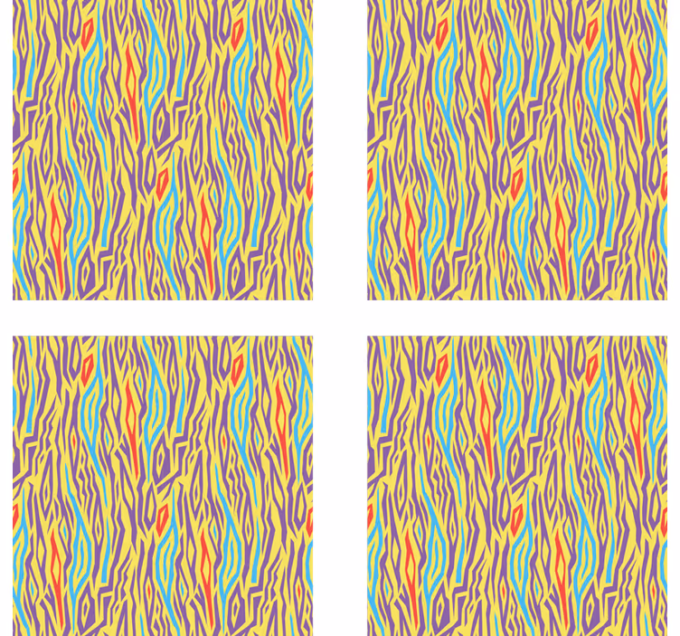 dessous de verre motif zèbre couleur vintage - TenStickers