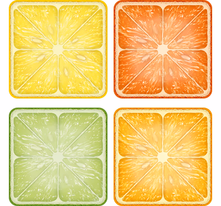 Sous verre tranche de citrus minima - TenStickers