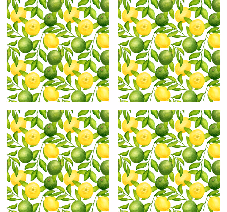 Sous verre motif floral citronné vivant - TenStickers