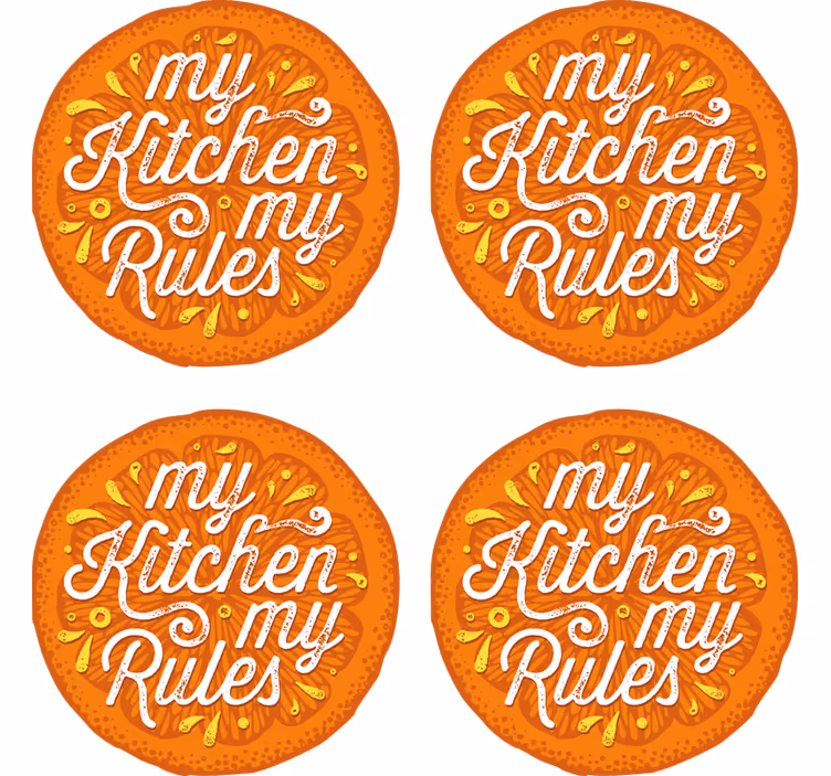 Sous verre bière règles de cuisine textes - TenStickers