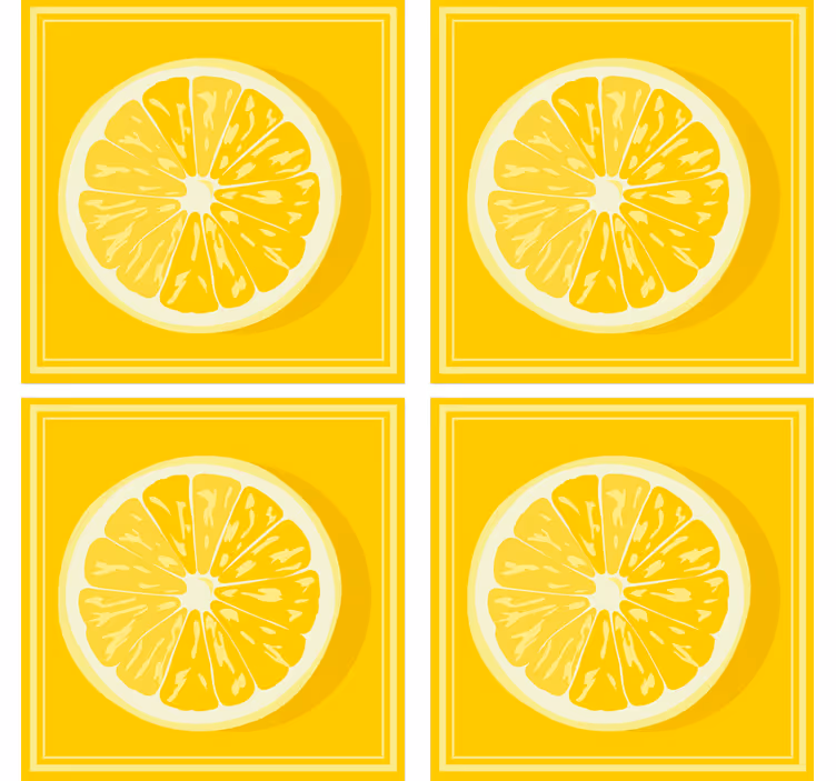 Sous-verre citron jaune - TenStickers