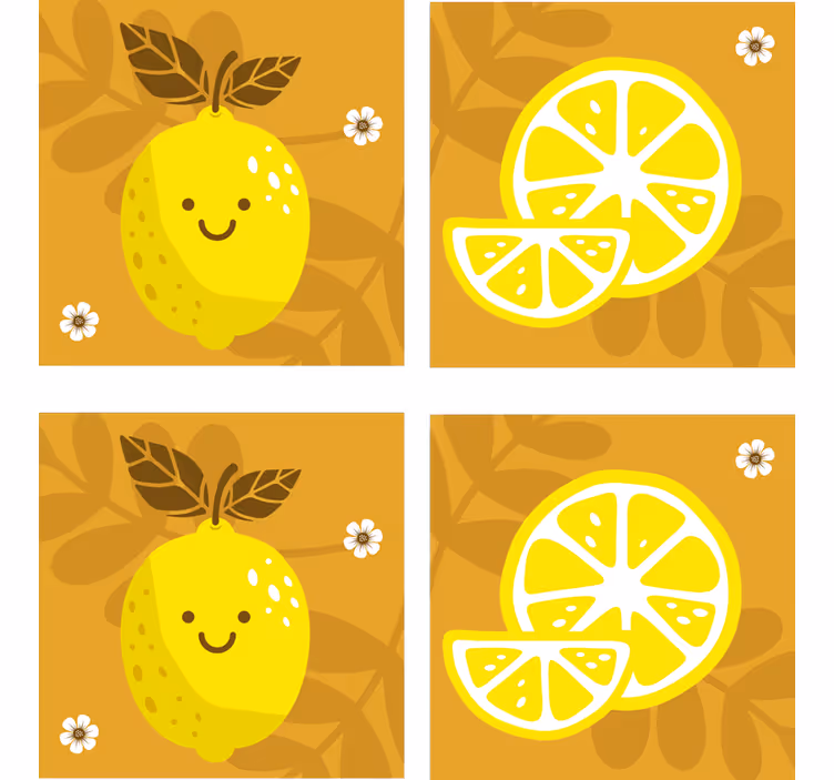 Sous verre geek citron et agrumes joyeux - TenStickers