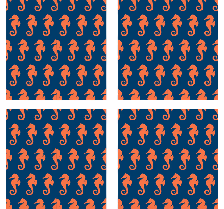Sous verre geek motif hippocampe - TenStickers