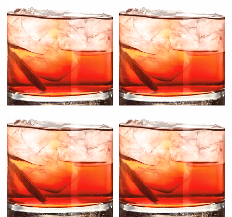 Sous verre bière affichage whisky sur glace - TenStickers