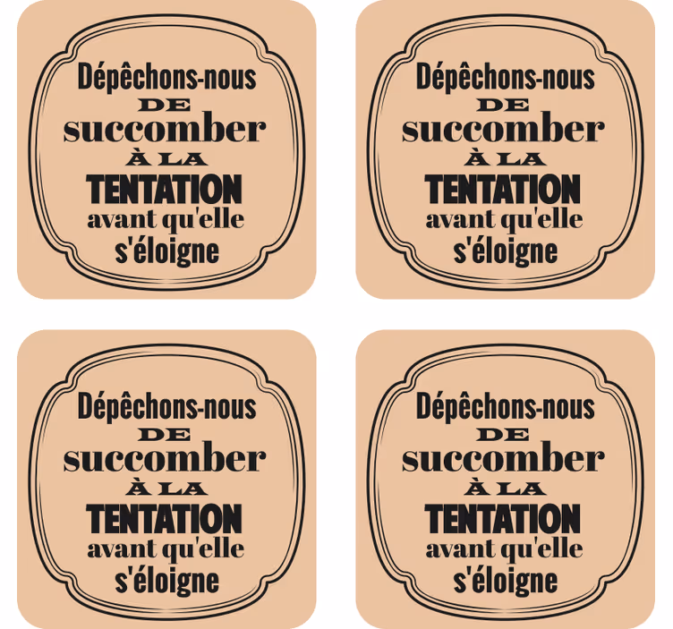 dessous de verre citation Citation d'épicure - TenStickers