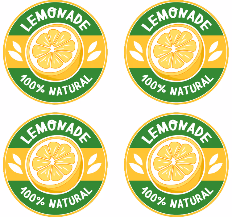 Sous verre citation rondelle de citron naturel - TenStickers