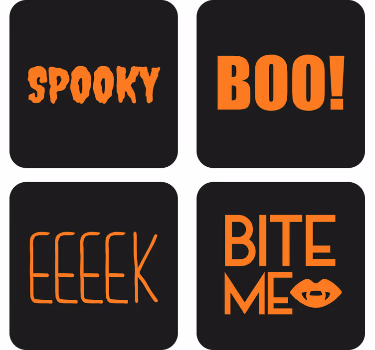 Sous verre halloween graphique de texte halloween - TenStickers
