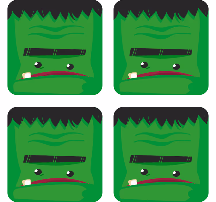 dessous de verre bizarre Monstre de frankenstein - TenStickers