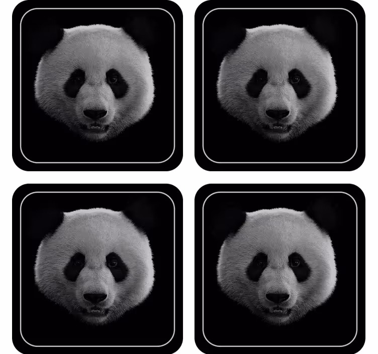 Sous verre geek motif tête de panda - TenStickers