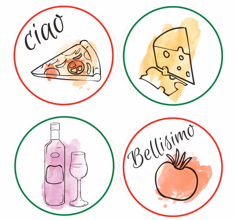 Dessous de verre images Nourriture italiennes - TenStickers