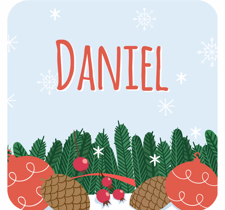 Dessous de verre Noël avec prénom personnalisé - TenStickers