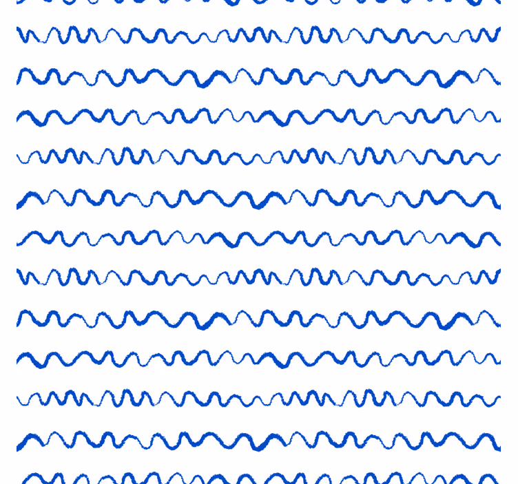 Sous verre motif de lignes ondulées bleues - TenStickers