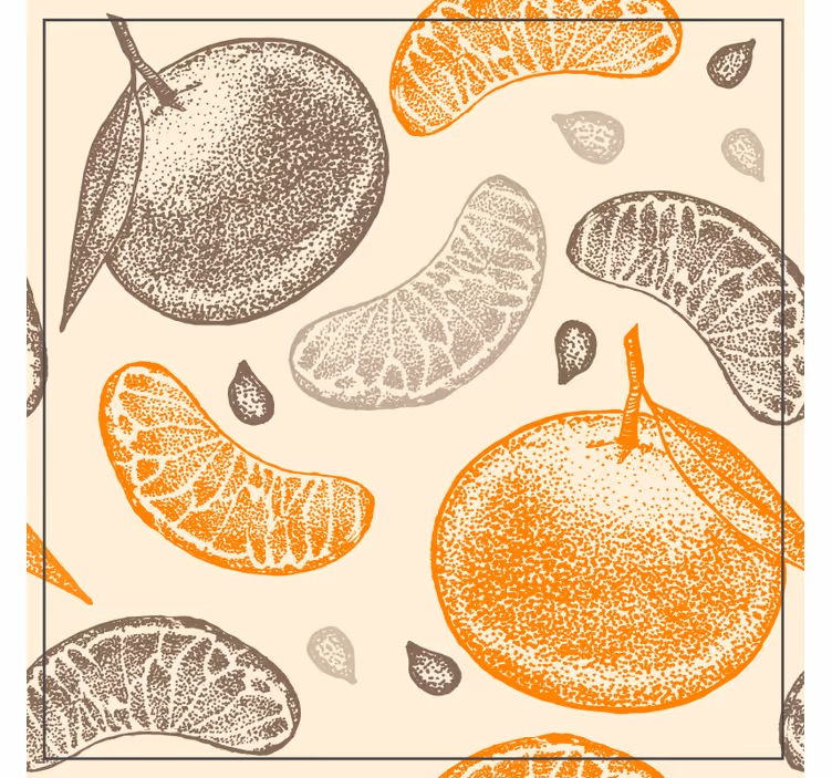 Sous verre motif de fruits citrus - TenStickers