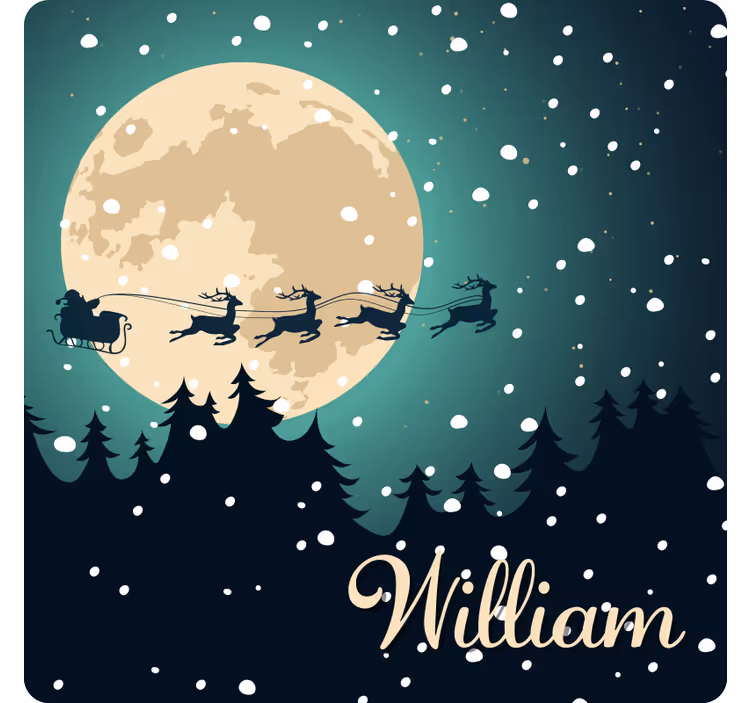 dessous de verre noel Renne du père noël avec texte - TenStickers