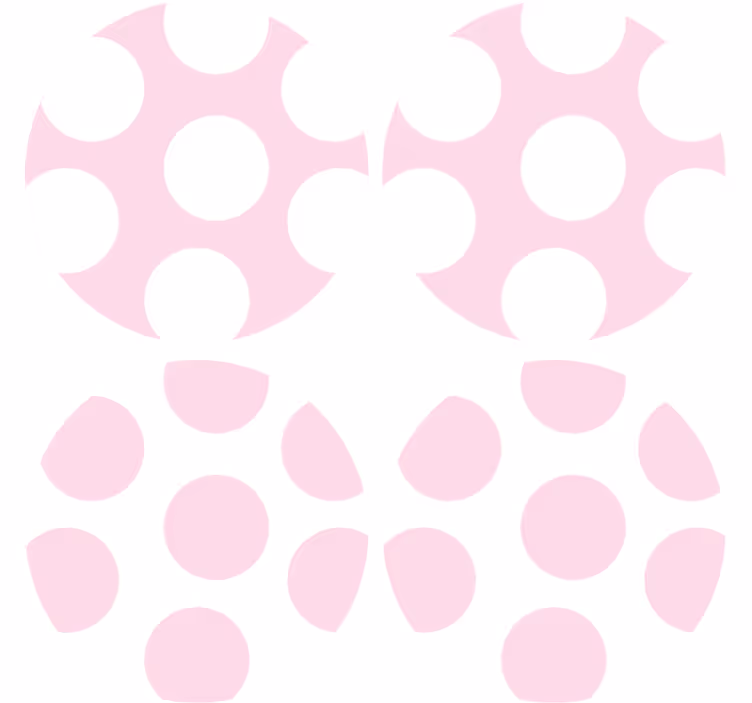 Sous verre motif pois doux - TenStickers