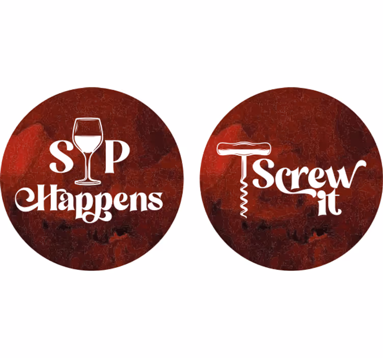 dessous de verre citation Différents dictons sur le vin - TenStickers