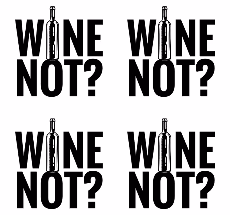 dessous de verre citation Vin pas bouteille - TenStickers