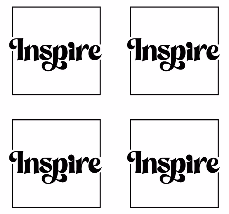 Sous verre citation typographie audacieuse inspirante - TenStickers