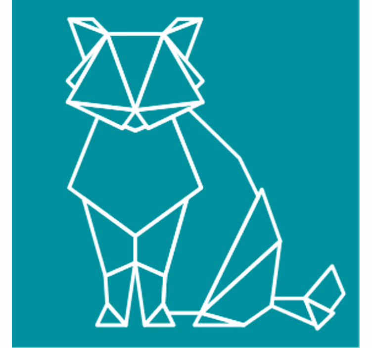 Sous verre geek contour d'animal géométrique - TenStickers