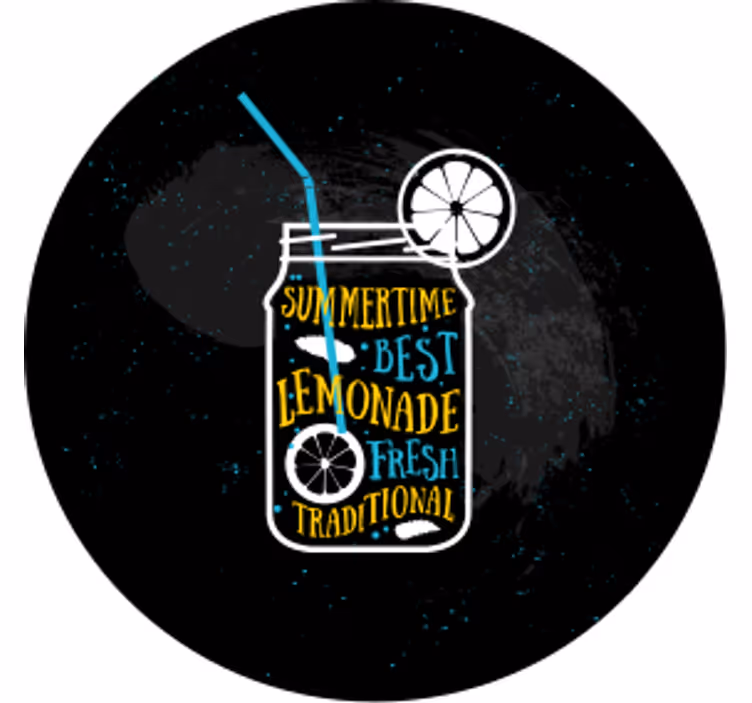 Sous verre moderne bocal de limonade rafraîchissant - TenStickers