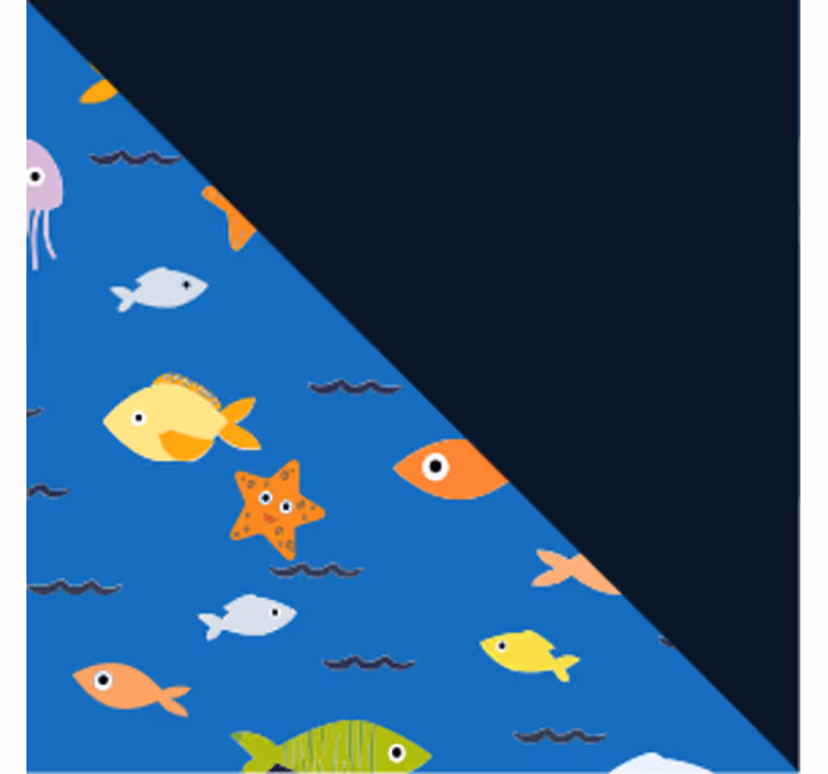 Sous verre moderne scène sous-marine colorée - TenStickers