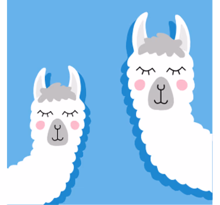 Sous verre geek lamas ludiques - TenStickers
