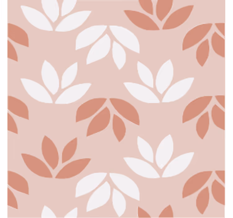 Dessous de verre vintage Rose feuille florale - TenStickers