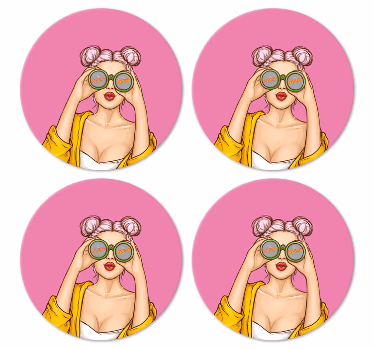 Sous verre geek personnage ludique avec lunettes - TenStickers