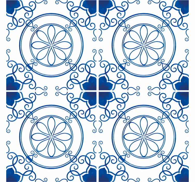 Sous verre motifs floraux complexes - TenStickers