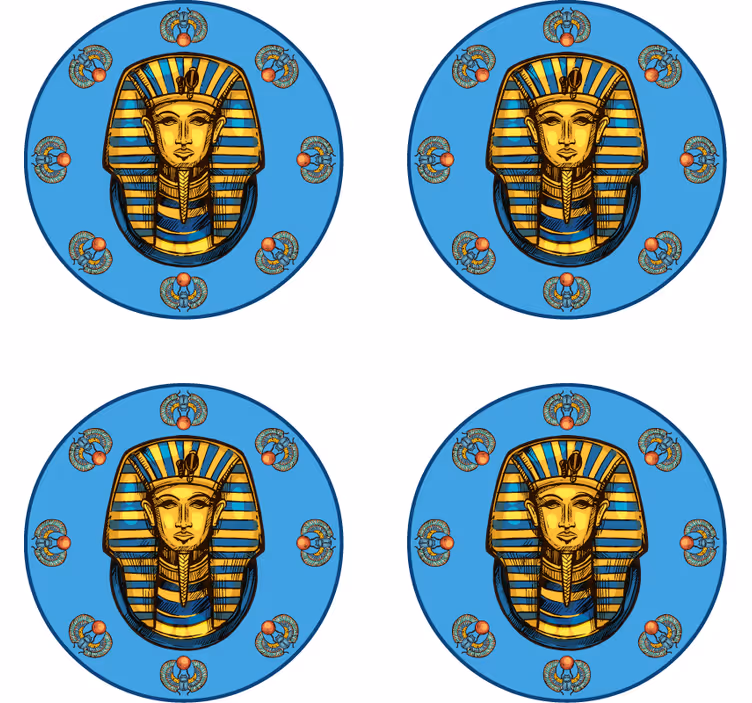 dessous de verre vintage Pharaon égyptien - TenStickers