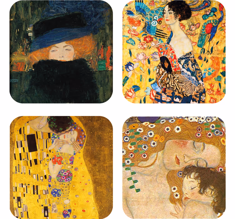 Sous verre vintage affichage portraits classiques - TenStickers