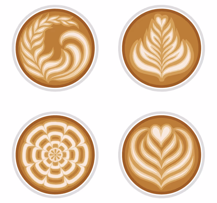 Sous verre geek motifs de latte art - TenStickers