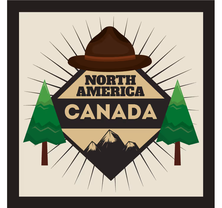 Dessous de verre vintage amérique du nord canada - TenStickers