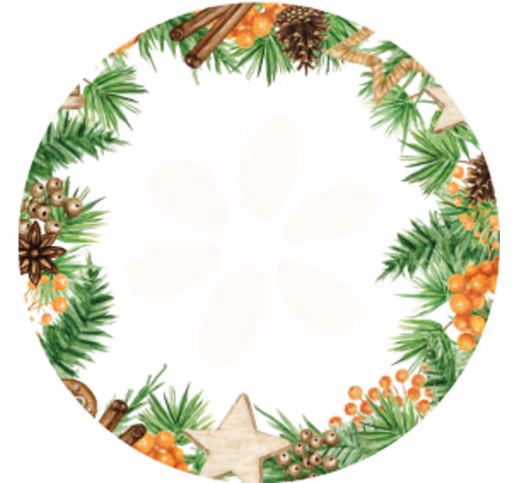 Sous verre noël accents de verdure festifs - TenStickers