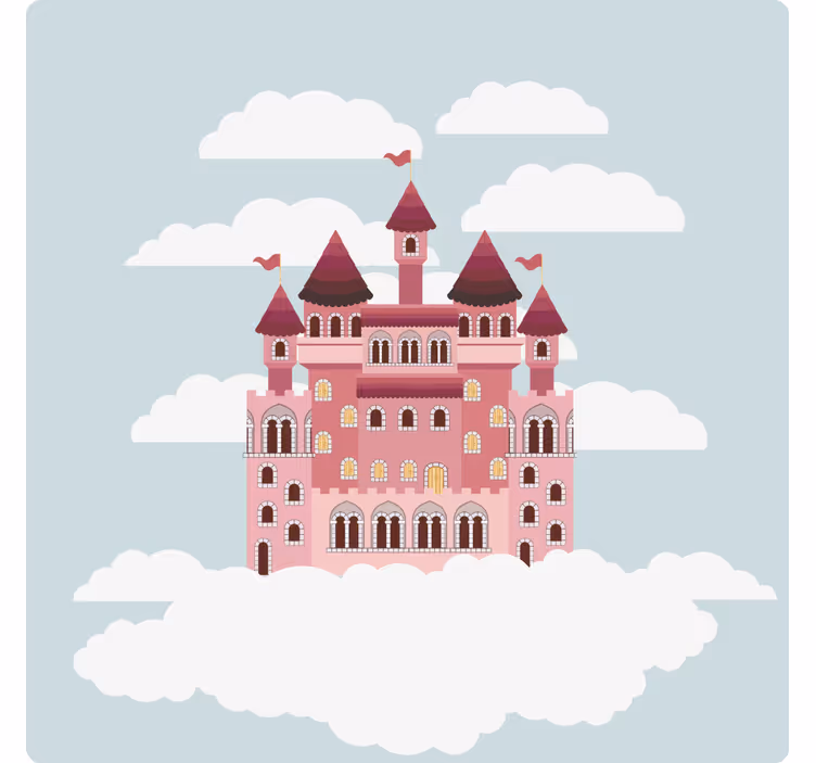 Sous verre geek illustration de château féerique - TenStickers
