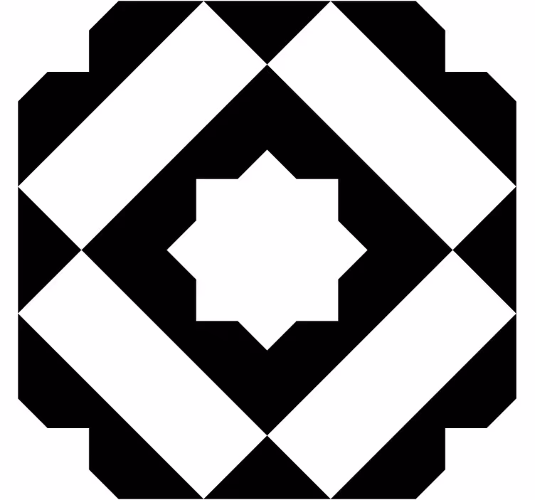 Sous verre motif géométrique noir - TenStickers